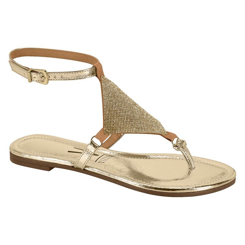SANDÁLIA FEMININA RASTEIRA  DE DEDO STRASS METALIZADA VIZZANO ORIGINAL CONFORTÁVEL LANÇAMENTO PRIMAVERA VERÃO 27