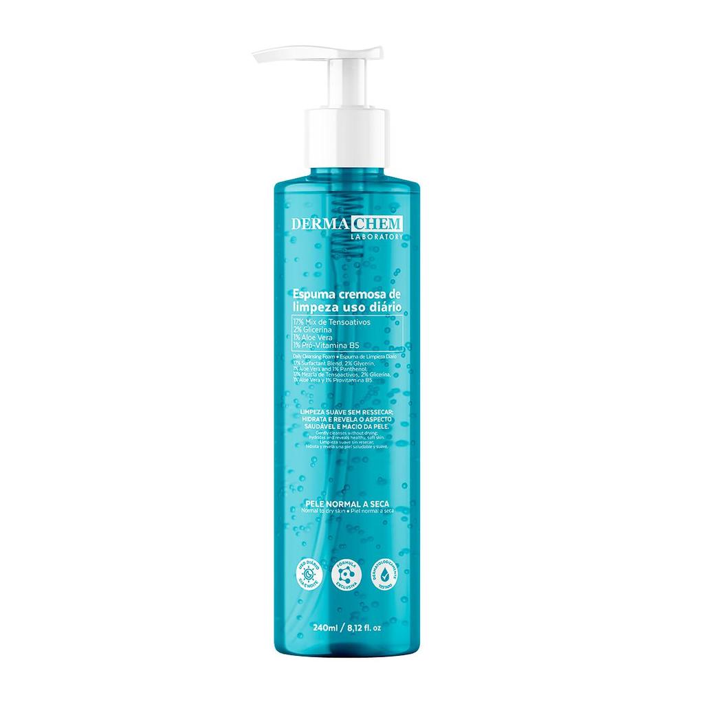 Espuma Cremosa de Limpeza Uso Diário 240ml - Dermachem