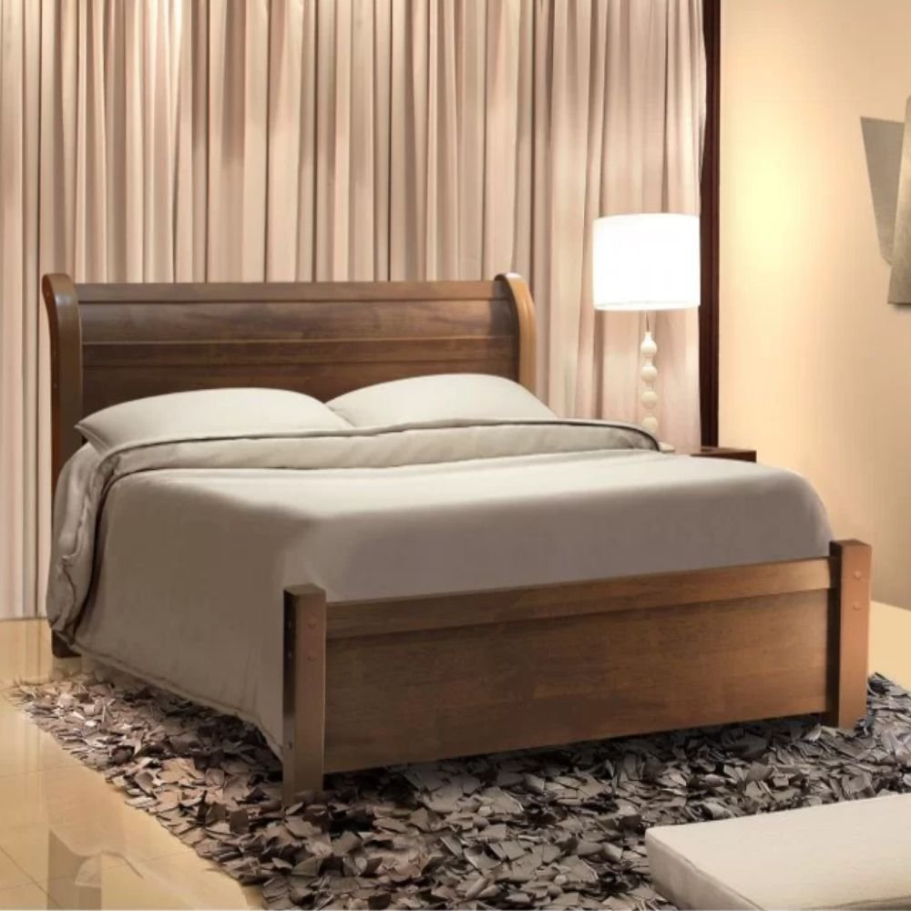 Cama Casal em MDF Madri Espresso Marrom New Canion