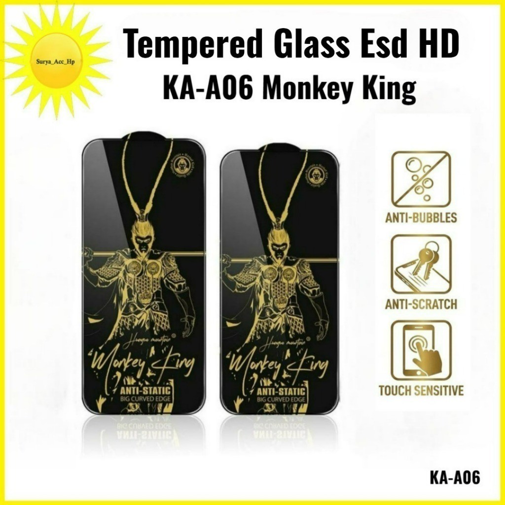 (MIN 10 PCS) Vidro Temperado Esd HD KA-A06 Macaco Rei Para Samsung A02s A02 A03 Core A03s A04 A04e A04s A05 A05s A06 A07