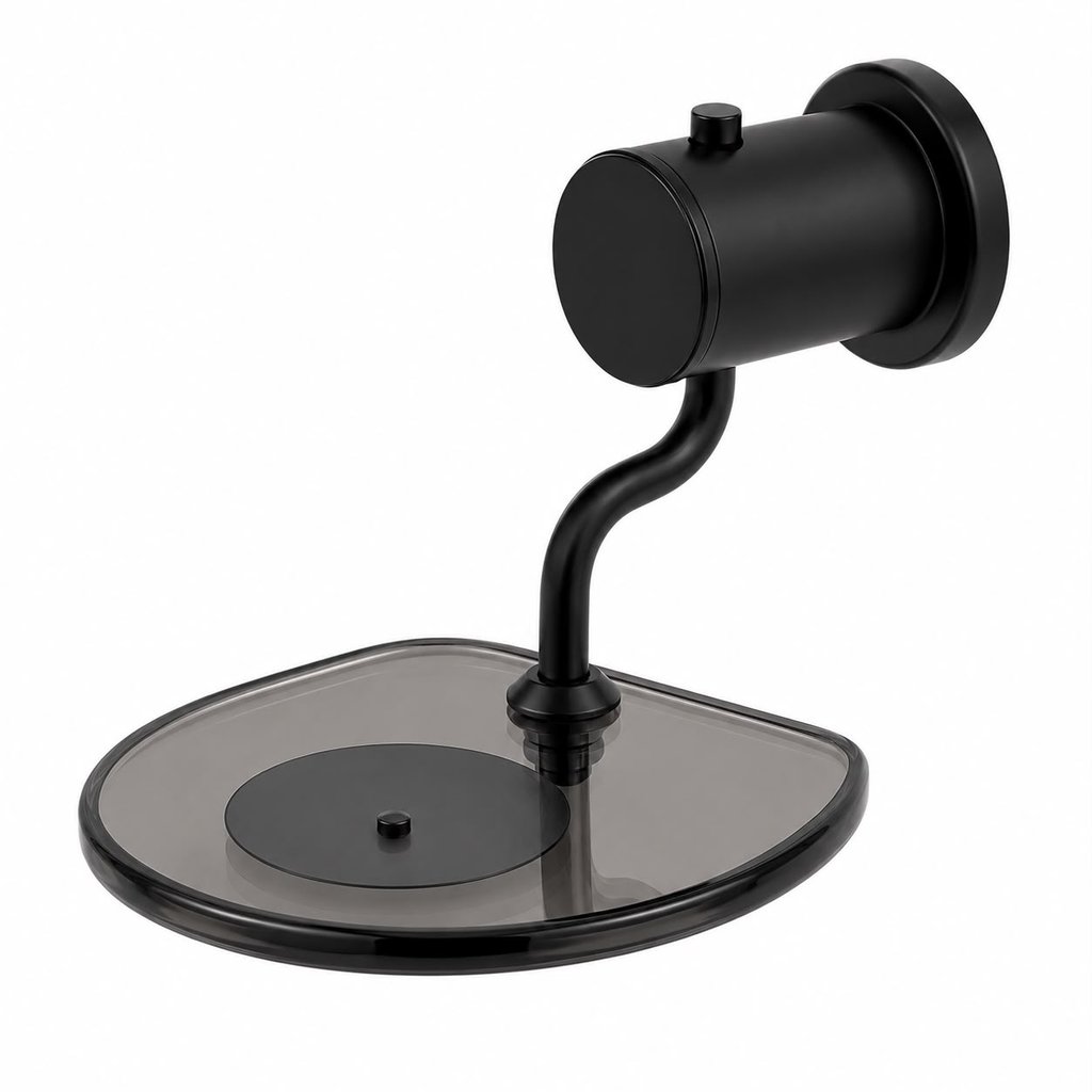 Saboneteira para Banheiro Super Luxo Preto Fosco