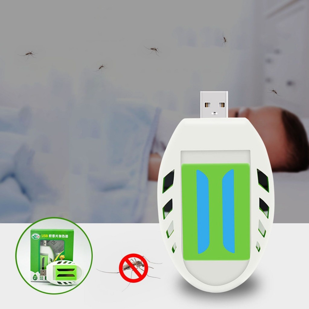 Aquecedor Repelente De Mosquitos USB-Elétrico Portátil Com Chips Espirais