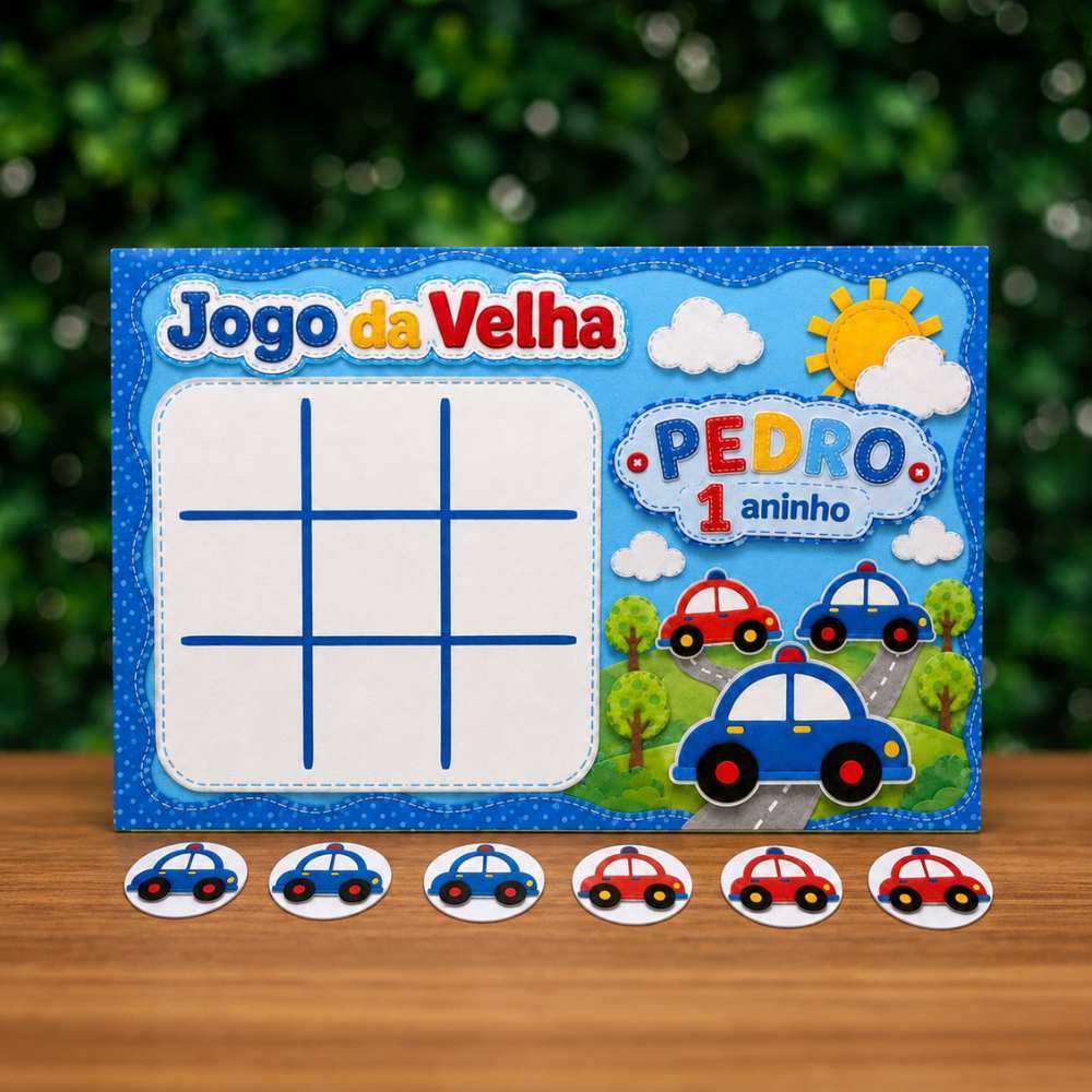 Lembrancinha Personalizada Jogo da Velha Carrinho / Lembrancinha de Aniversário Personalizada Carros