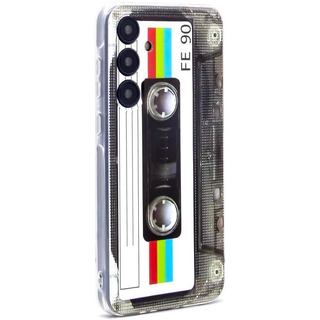 Capa de Telefone Compatível com Galaxy A35 5G, Capa de TPU Macia com Design de Cassete Musical dos Anos 80 para Samsung 