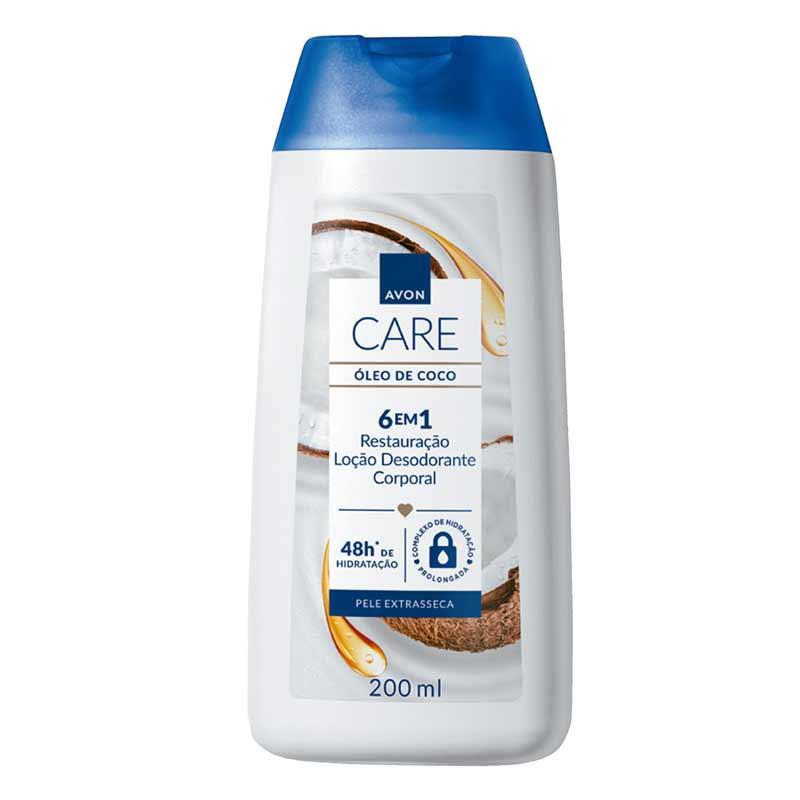 Loção Corporal 6 em 1 Avon Care Óleo de Coco 200ml