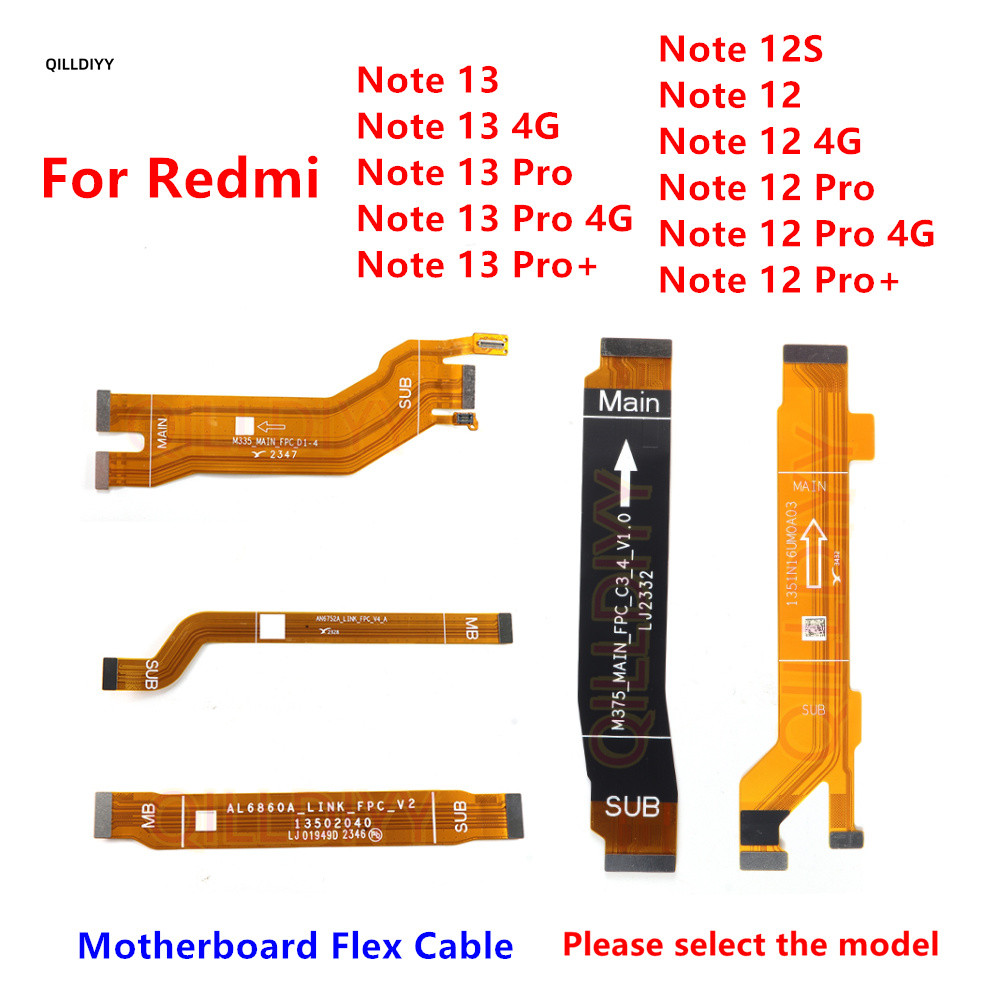 SUB Principal Placa-Mãe Cabo Flexível Para Xiaomi Redmi Nota 12 13 12S 12 Pro Pl