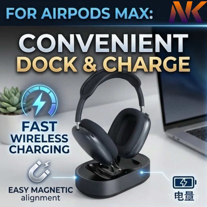 Estação de Carregamento para Fones de Ouvido Compatível com AirPods Max, Acessór