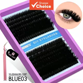 Cílios postiços grossos e enrolados, estilo americano retrô - kit misto 10-16 mm - efeito natural de