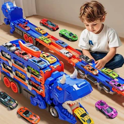 Caminhão Dinossauro Engolidor com Carrinhos Multifuncional Interativo Educativo Presente Infantil