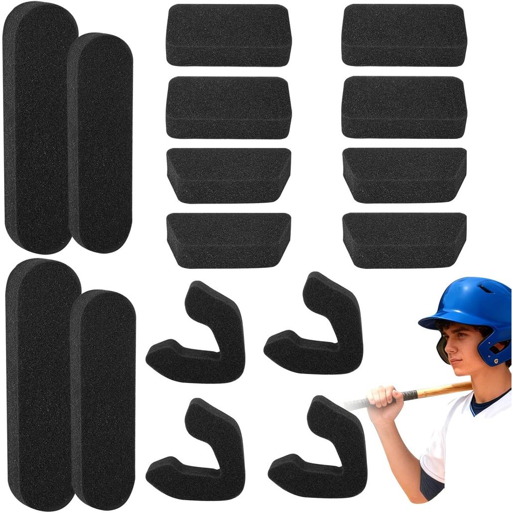 Conjunto de 2 Almofadas para Capacete Compatível com Capacetes de Beisebol Easton, Almofadas de Espuma Macia e Espessa d