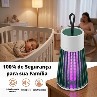 Lâmpada Mata Mosquito Silenciosa Bateria USB Sem Veneno Inofensivo Para Bebês E Gestantes Full