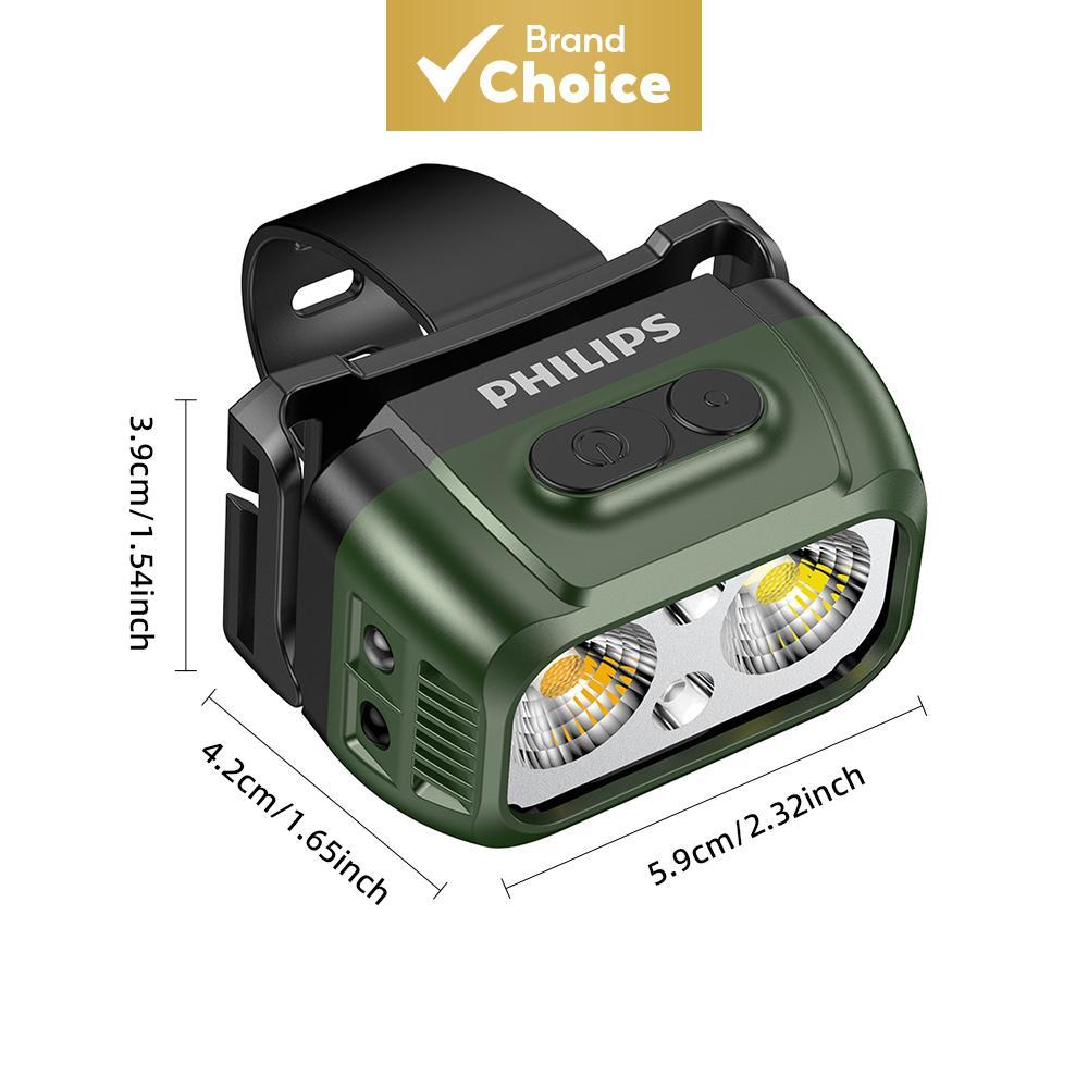 Philips SFL1341RHG/93 Farol de bicicleta LED amarelo e branco, feixe duplo, sensor infravermelho, para ciclismo noturno,