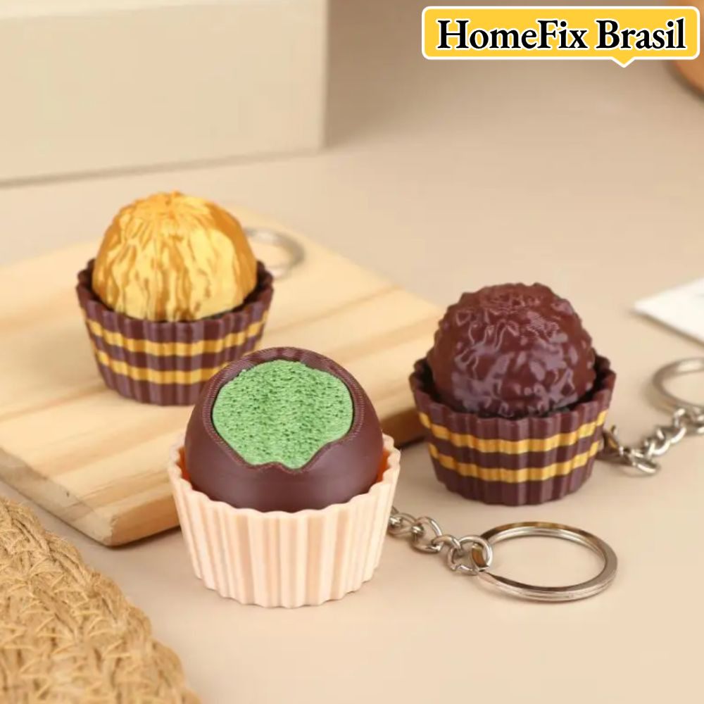 Brinquedo Fidget Para Teclado De Chocolate FAYSHOWS , Chaveiro Empurra Brinquedos Sensoriais , Alívio Do Estresse