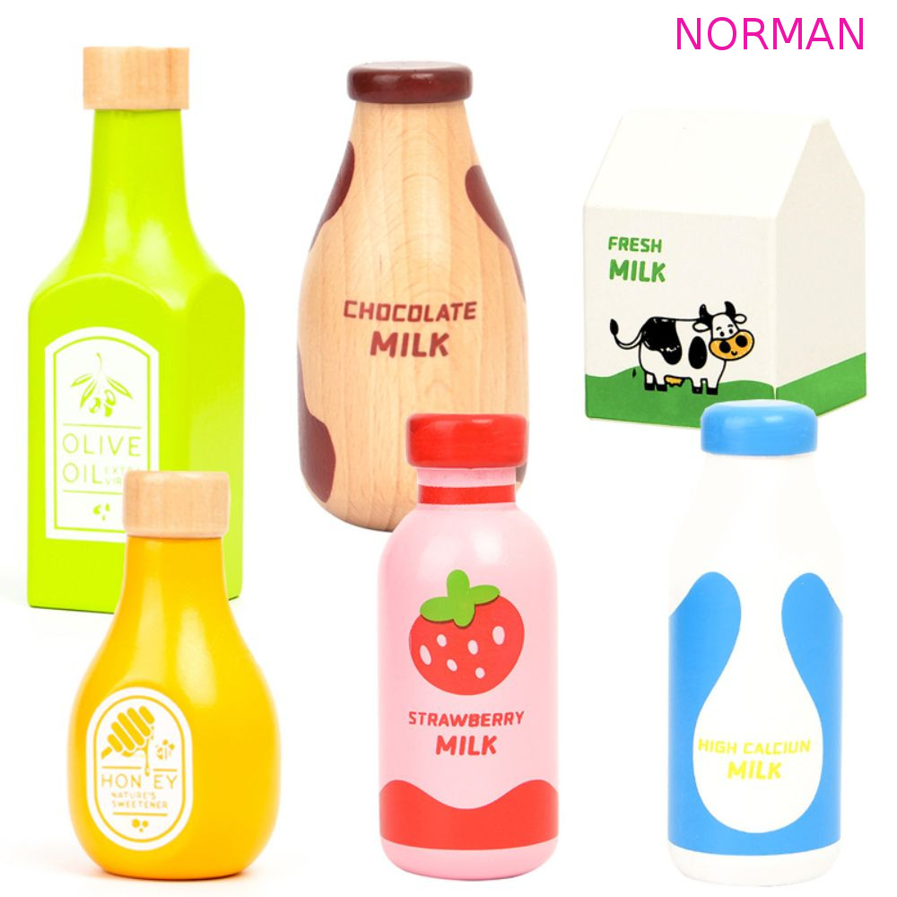 Brinquedos De Comida De Cozinha NORMAN , Brinquedo De Garrafa De Bebida De Jogo De Imitação Simulação , Leite De Morango