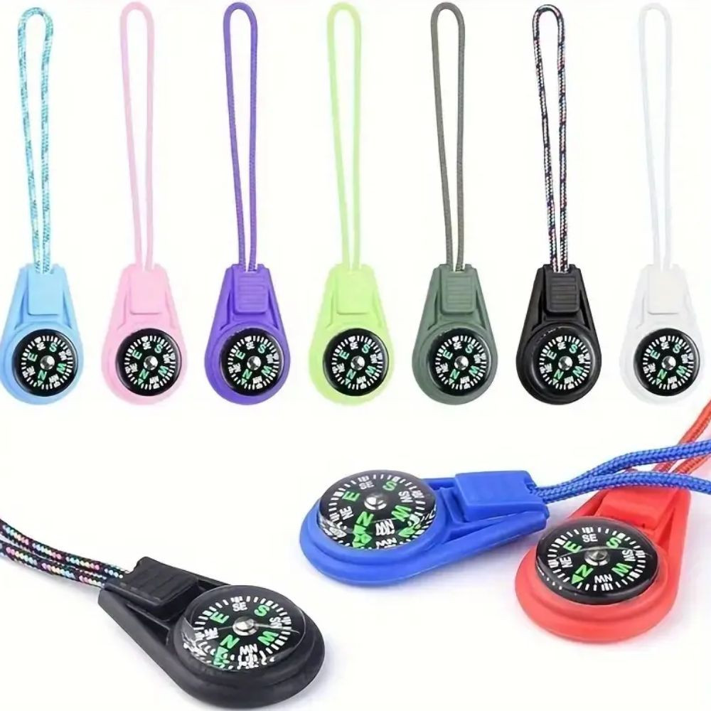  Mini Bússola De Sobrevivência , Bolso Portátil À Prova D'água Cordão De Plástico Para Lembrança