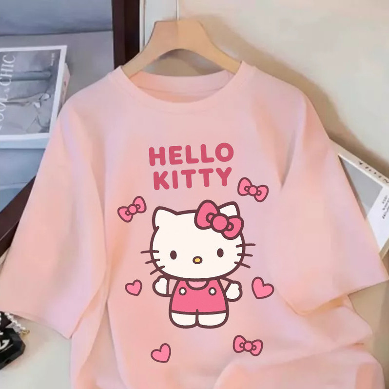 Camiseta Feminina 100% Algodão Casual Street Confortavel Estilosa Hello