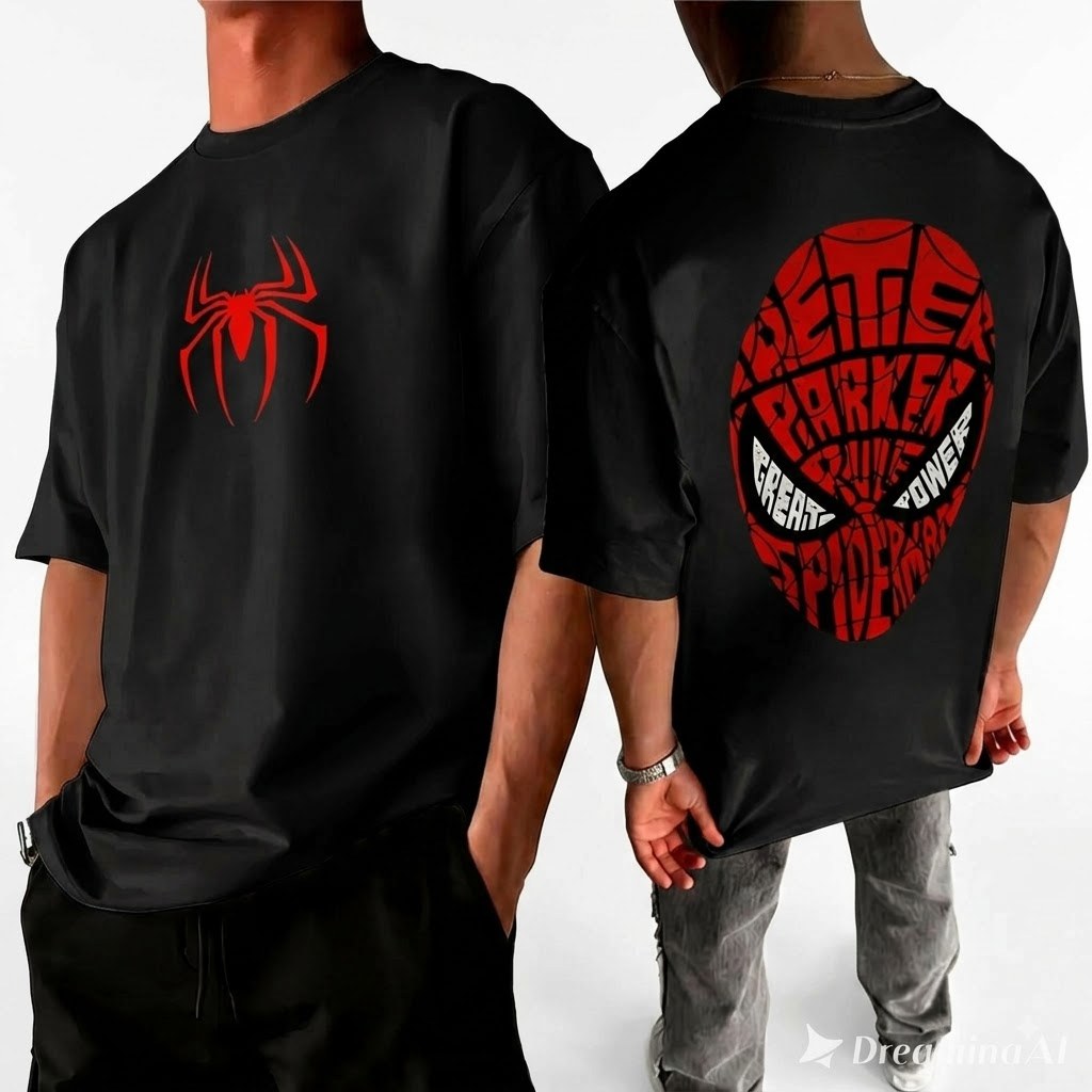 Camiseta Camisa Aranha Herói Filme 100% Algodão Suedine Estampa Grande Streetwear Unissex Oversize