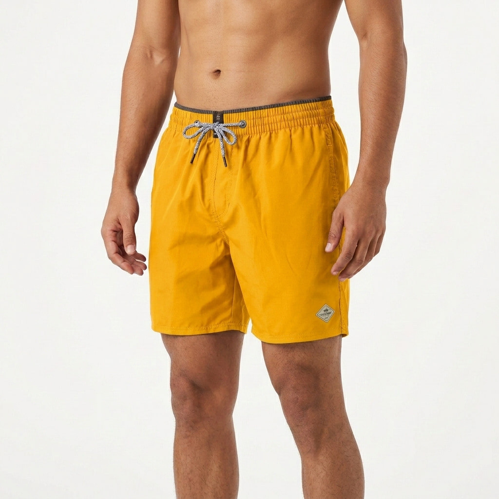 Short Tactel Masculino Microfibra Elastano Cós Elástico Cordão Bolsos Praia Casual Bermuda Banho