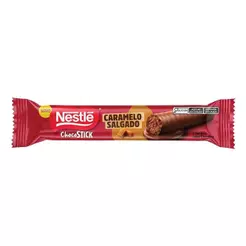 Chocolate Nestlé ChocoStick Caramelo Salgado 24g - Embalagem com 12 Unidades