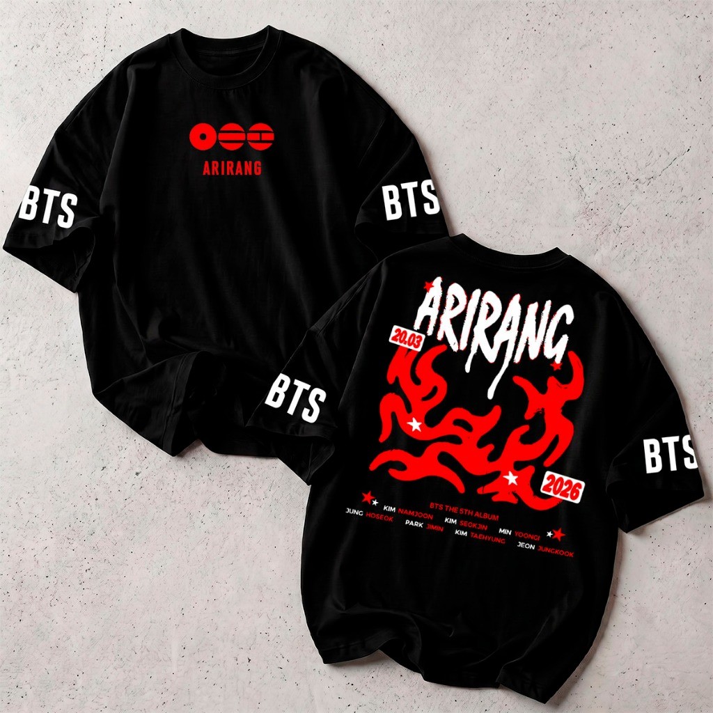 Camiseta Feminina Estampa BTS Nova Tour Arirang - Casual Confortável Streetwear - 100% Algodão Envio Rápido
