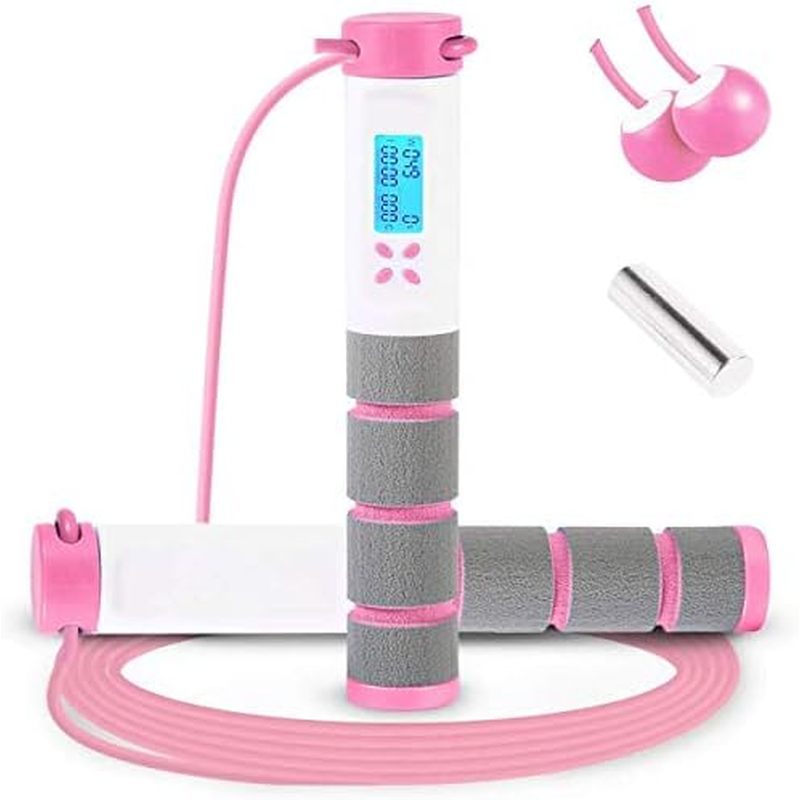 Corda De Pular , De Treino Com Alça Ponderada Digital Contador De Calorias Para Treinamento Físico Velocidade De Exercíc