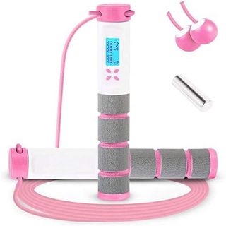 Corda De Pular , De Treino Com Alça Ponderada Digital Contador De Calorias Para Treinamento Físico Velocidade De Exercíc