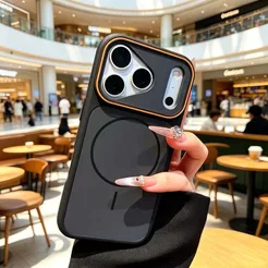 Capa De Telefone Magnética Fosca Ultrafina Para iPhone 13 14 15 16 17 18 Pro Max Durável E Resistente A Choques