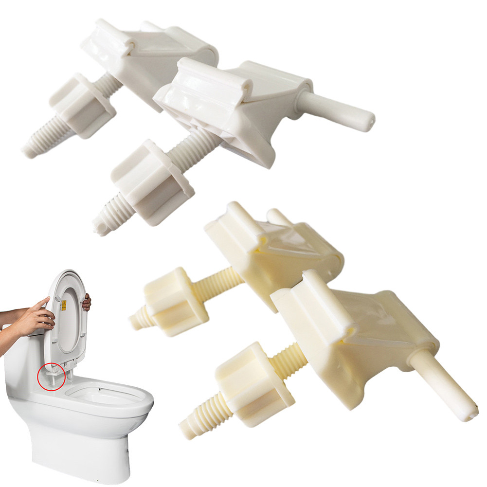 Kit De Substituição De Dobradiça De Assento De Vaso Sanitário De Plástico Branco Confiável Para Fixação Segura