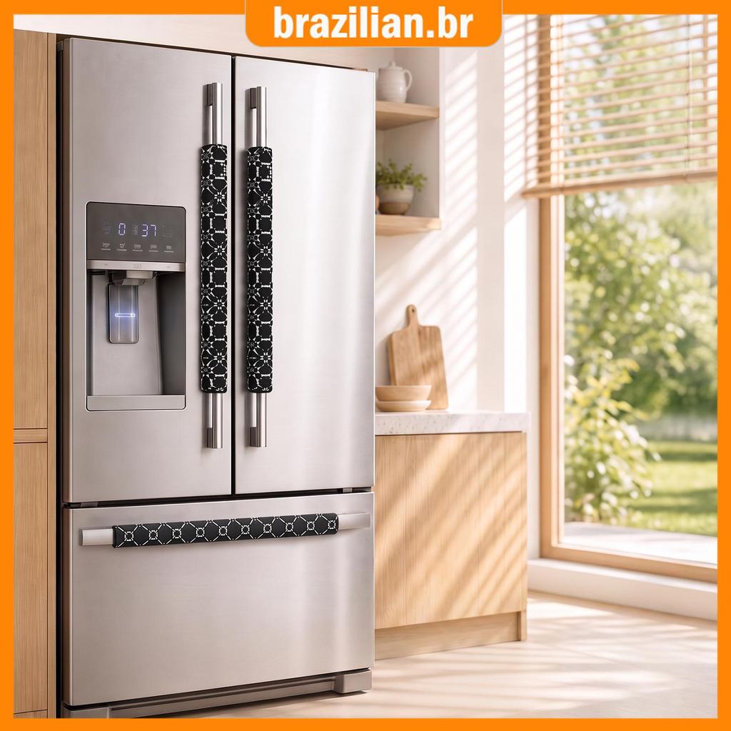 Conjunto De 6 Protetores De Maçaneta De Eletrodomésticos , Capa Para Porta De Geladeira , Forno , Fogão , Micro-Ondas ,