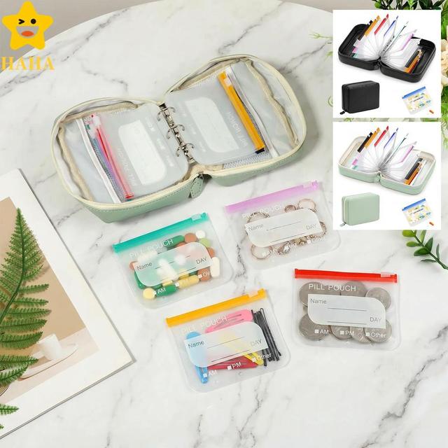 Organizador Portátil Para Pasta De Comprimidos , Reutilizável De Viagem Com 14 Bolsos Internos Codificados Por Cores Cas