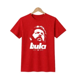Camiseta Pt Camisa Lula Unissex Feminino Masculino Esquerda Partido dos Trabalhadores Lulinha Preto Branco e Vermelho