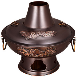 Velho pequim Extra grosso cobre panela quente carvão cobre puro casa antiquado mandarim pato pote de cobre pote quente c