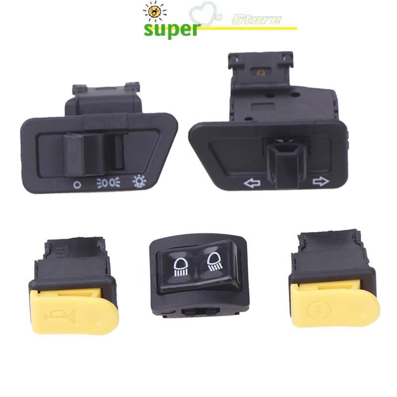 Glowingbubbles 5 Pçs/Set Motocicleta Botão Interruptor Cabeça Luz Chifre Dimmer Turn Singal Starter Alto Baixo Feixe Ini