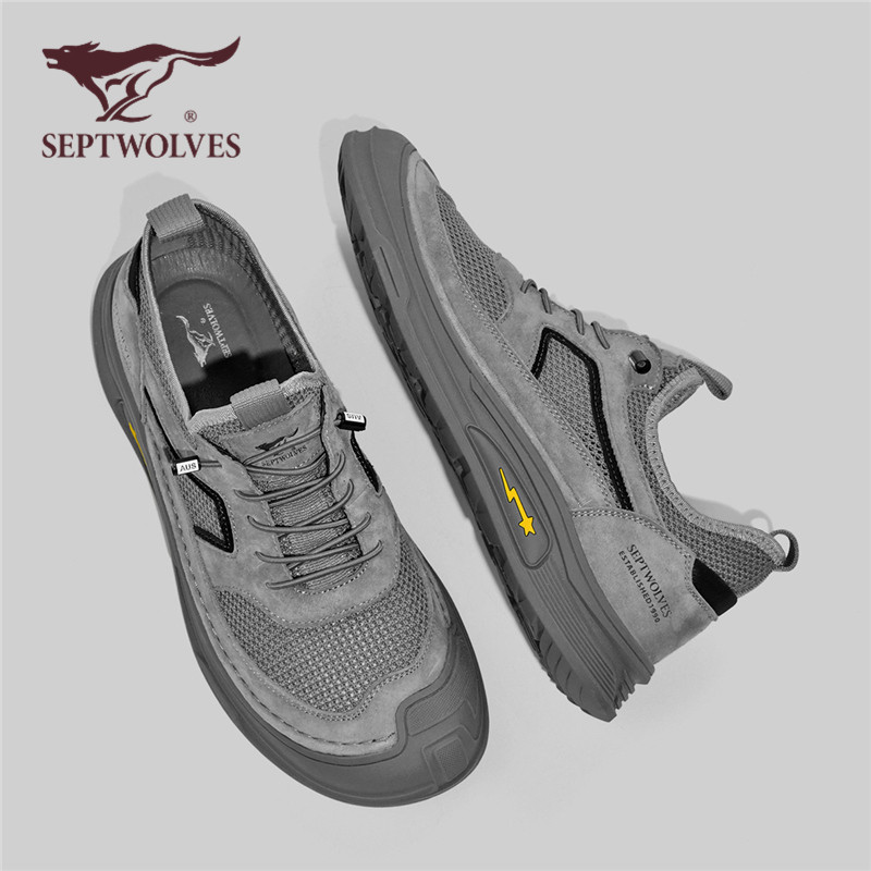 Sete lobos sapatos masculinos 2026 novo estilo verão sapatos casuais masculinos na moda All-Match sapatos de malha mascu
