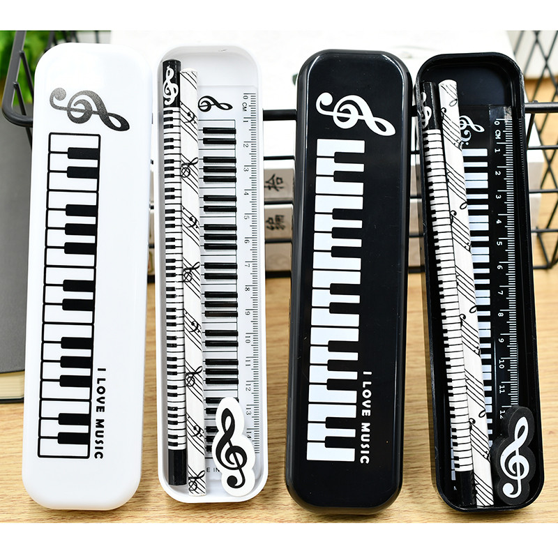 Taiwan música papelaria Piano caneta caso notação afiada caixa de papelaria conjunto escola primária crianças presentes