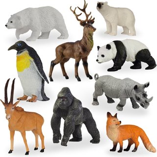 Brinquedo infantil que simula animais selvagens: orangotango, pinguim, panda gigante, educativo e interativo para a inte