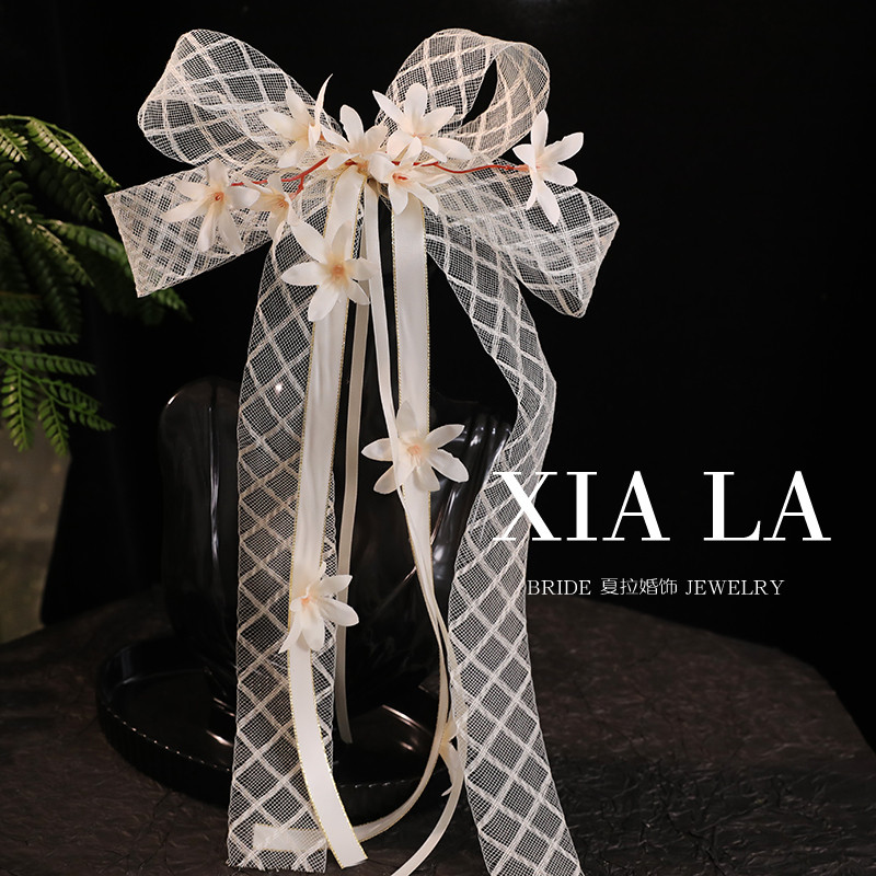 Shara Original xadrez artesanal Floral cocar acessórios para o cabelo acessórios de casamento vestido acessórios de casa