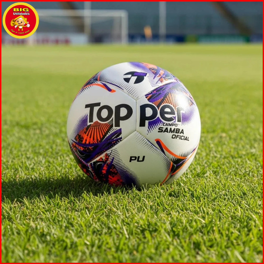 Bola de Futebol Samba Topper Oficial N5 Campo Resistente Hibrid Resistente