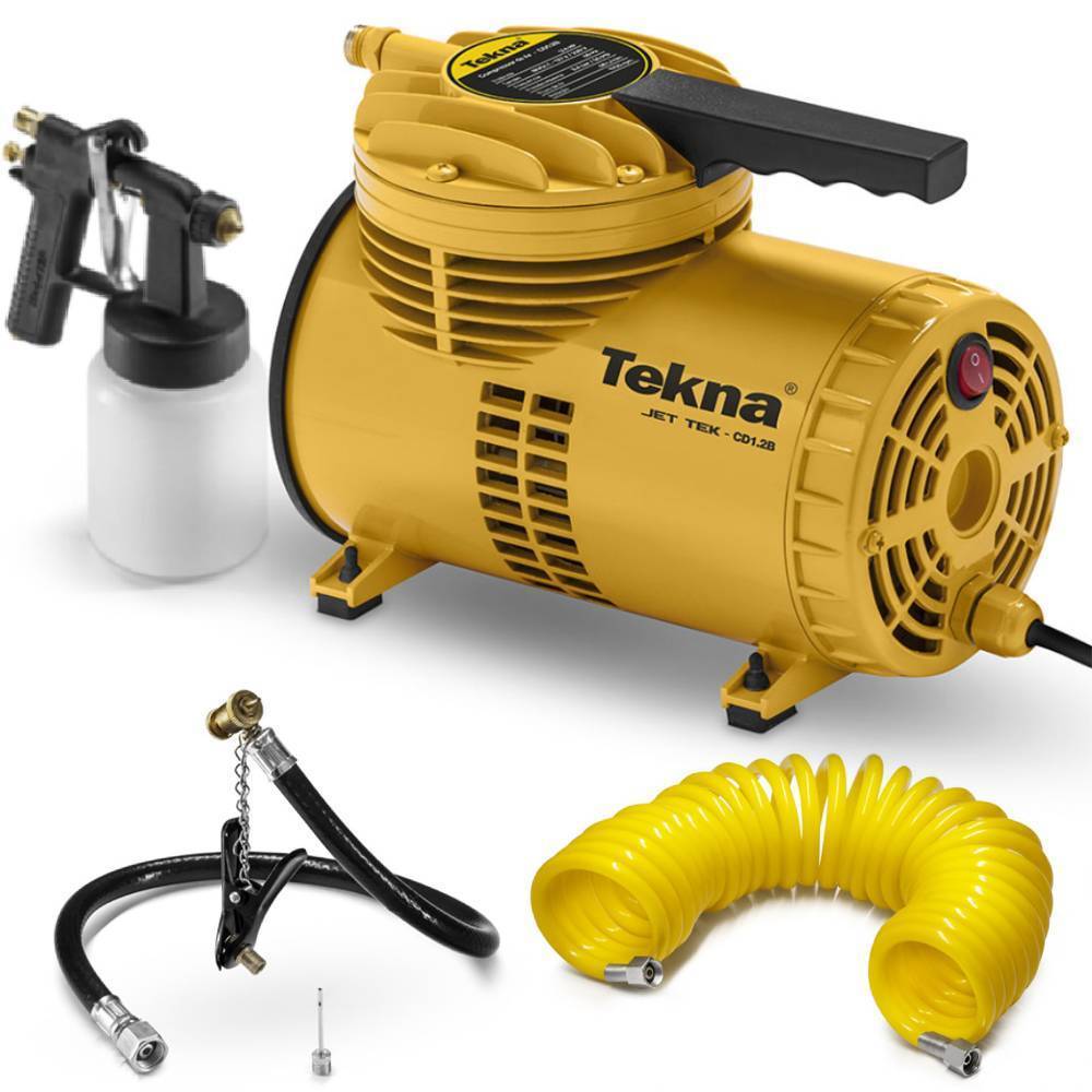 Compressor de ar direto 2,4 pés com kit de acessórios - CD1251BK - Tekna