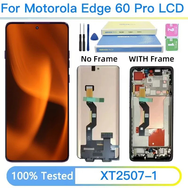 6.7 Bloco-OLED Para Motorola Edge 60 Pro Display LCD Painel De Toque Digitador A