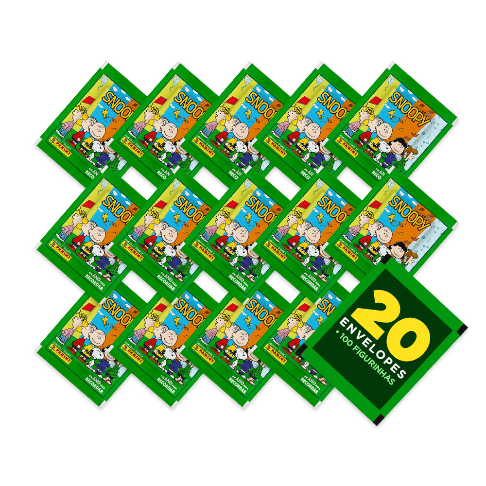 Snoopy - Pack com 20 Envelopes (100 Figurinhas)