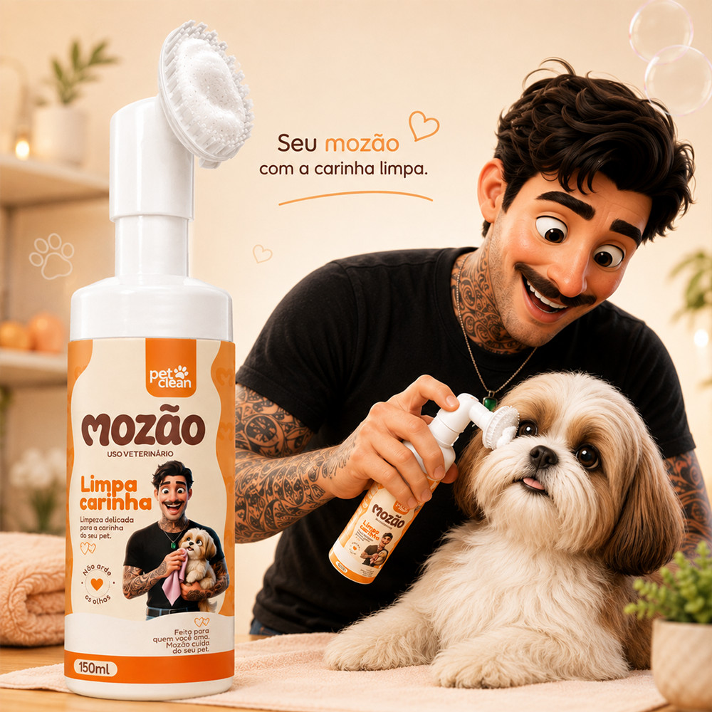 Limpa Carinha Limpador De Face Cães E Gato Mozão Pet Clean 150ml Limpa Lagrima Pet