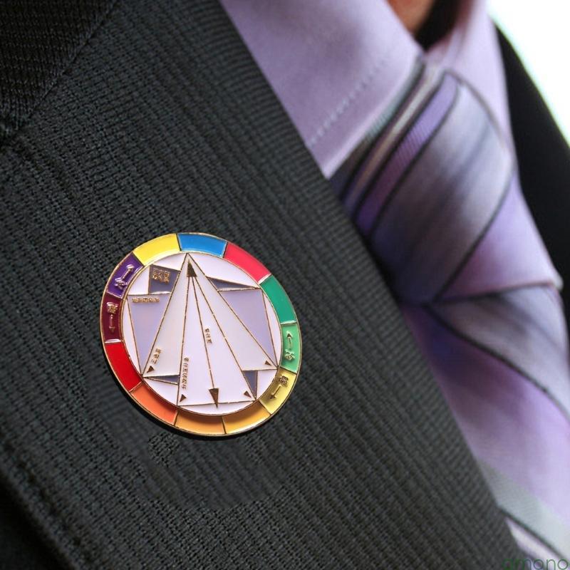 Amon Liga Rotativa Cor Combinando Broche Lapela Pino Acessórios Acessório De Moda Para Mulheres E Adolescentes Modernos