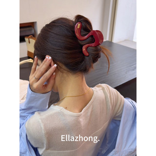 EllaZhong ~ Estilo Coreano Geométrico Simples All-Match Grampo de Cabelo Feminino High-End Nicho Tubarão Clipe Retro Ace