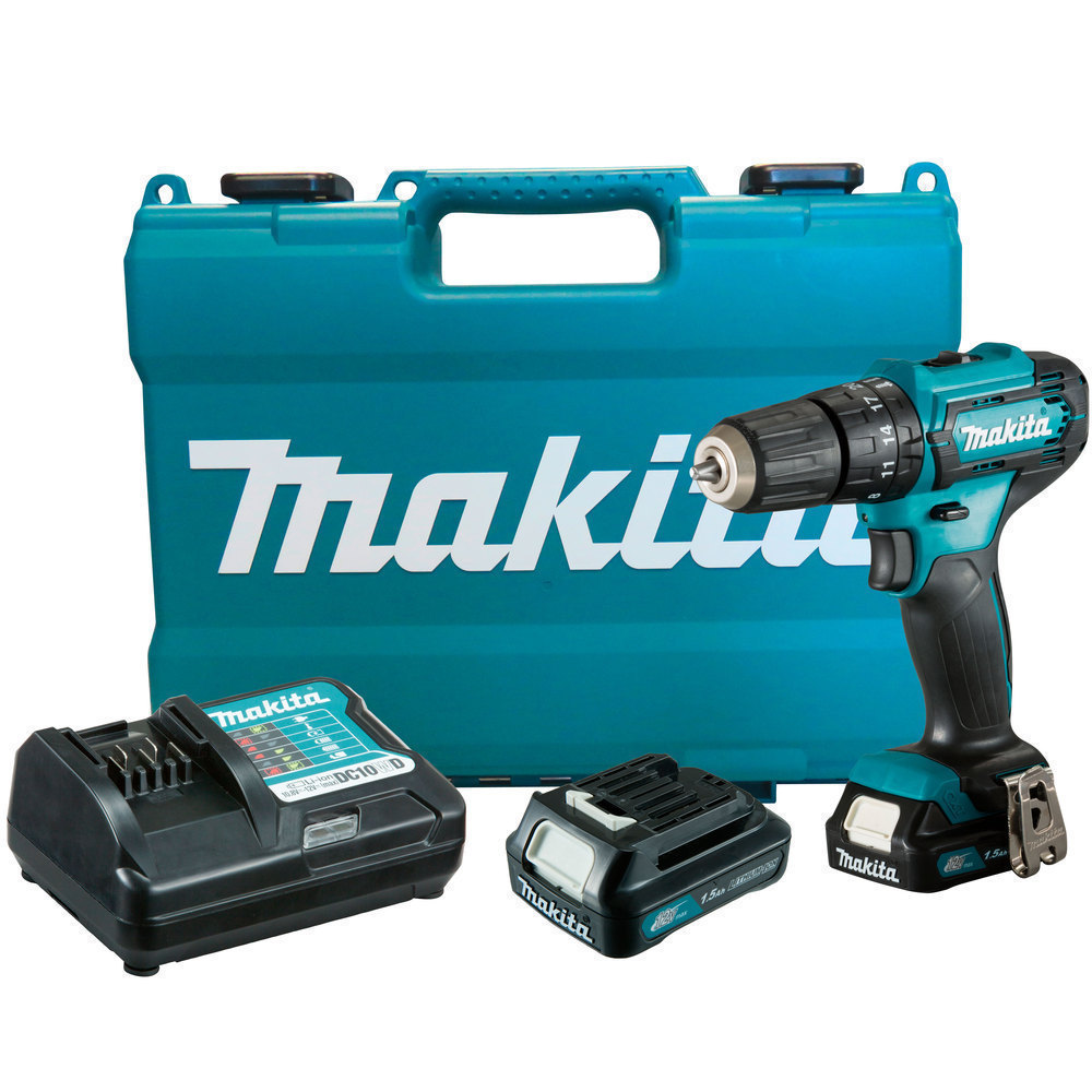 Furadeira Parafusadeira de impacto 3/8' a bateria 12V com 2 baterias e maleta - HP333DWYE - Makita