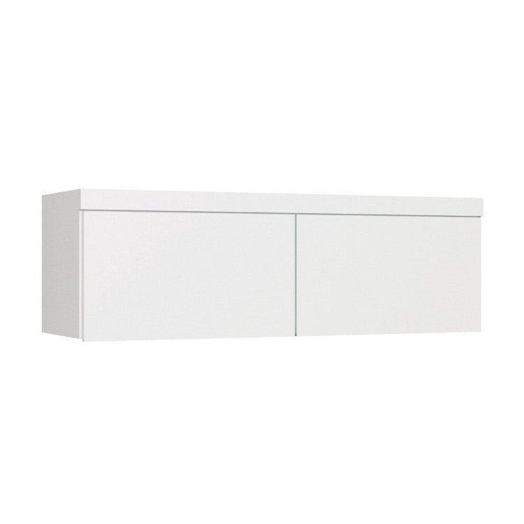 Armário Aéreo Modulado Casal 2 Portas Infinity Branco Branco Line