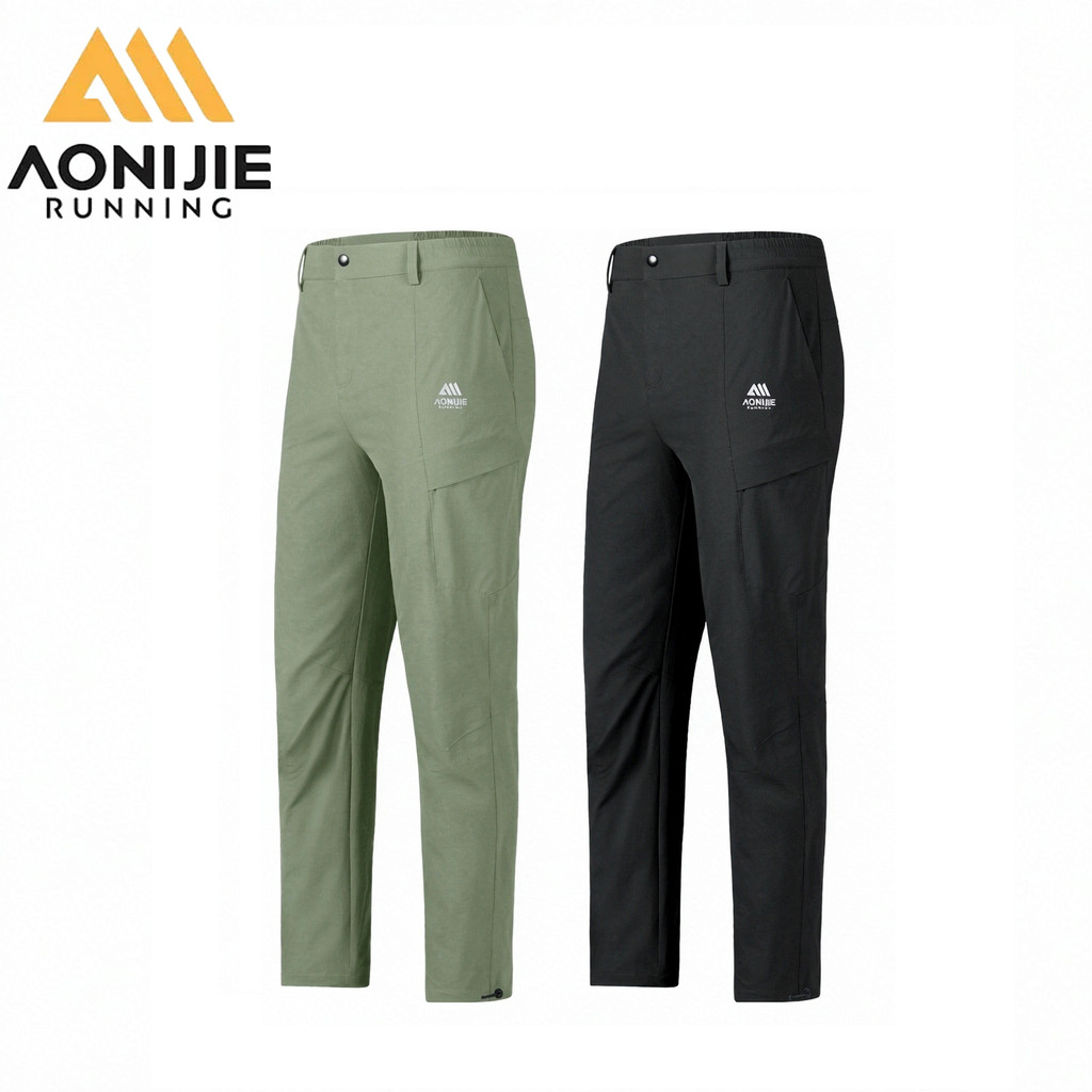AONIJIE FM5218 Calças Masculinas De Secagem Rápida Para Caminhada Trem De Corrida Reto Repelente De Água