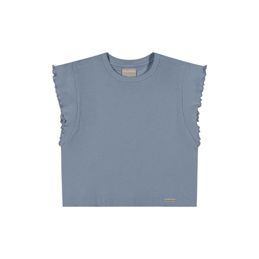 Blusa Infantil Menina Ribana Colorittá Azul