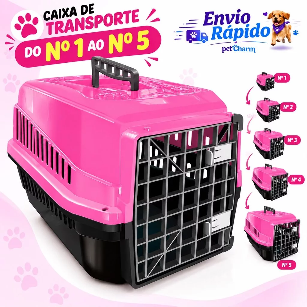 Caixa de transporte Transportadora Pet do 1 ao 5 Cachorro e Gato — imagem 1