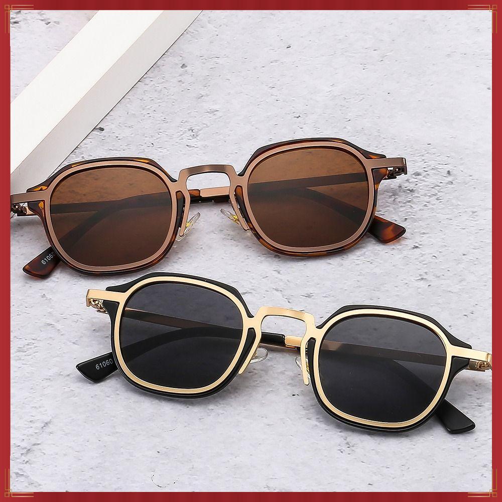 Punk Shades , Armação De Metal Y2K Óculos De Sol Quadrados Pequenos , Proteção UV400 Para Mulheres E Homens